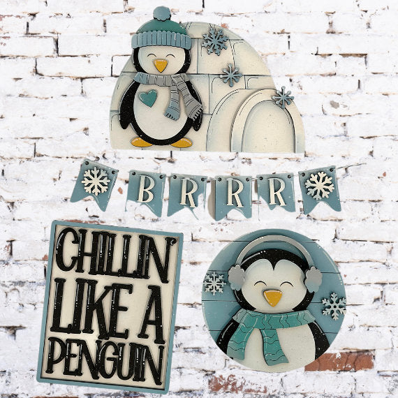 Penguin Tiered Tray DIY Ki - Quick and Easy Wood Blanks for Painting and Crafting