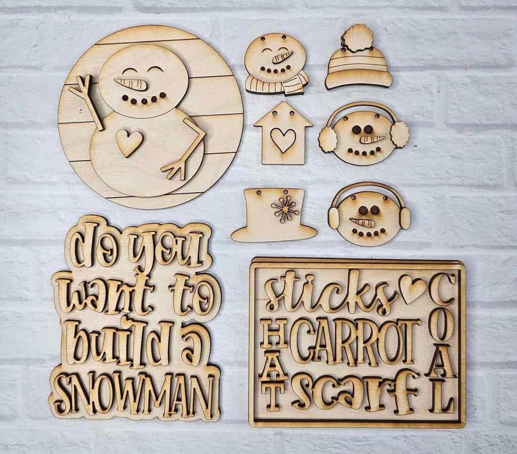 Build a Snowman Tiered Tray DIY Ki - Quick and Easy Wood Blanks for Painting and Crafting