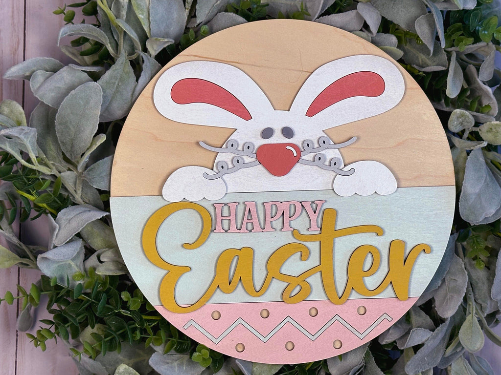 Happy Easter Door Hanger DIY Kit - Spring Paint Kit Wall Hanging