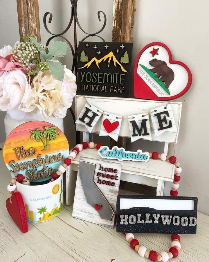 California Tiered Tray Decor Bundle DIY - State Decor