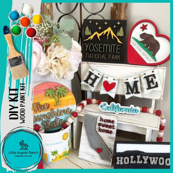 California Tiered Tray Decor Bundle DIY - State Decor