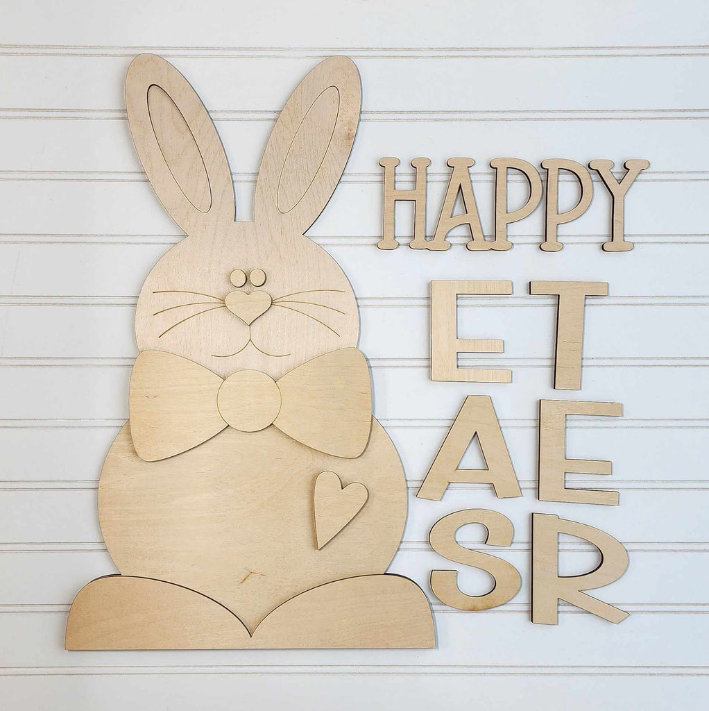 Happy Easter Leaner Toppers DIY Kit - Wood Blanks for Painting