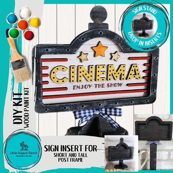 Cinema DIY Interchangeable Sign - Drop in Frame