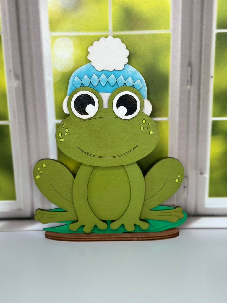 Frog, Animals with Interchangeable Hats - DIY Wood Blanks for Painting and Crafting