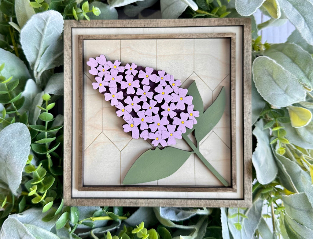 Floral Squares DIY Kit - Wood Blanks for Painting and Crafting