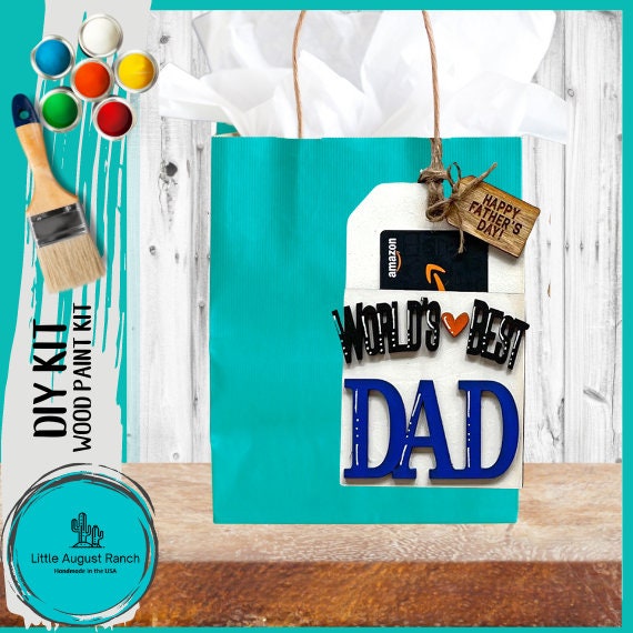 World's Best Dad Gift Card/Money Holder - DIY Paint and Decorate Yourself Craft