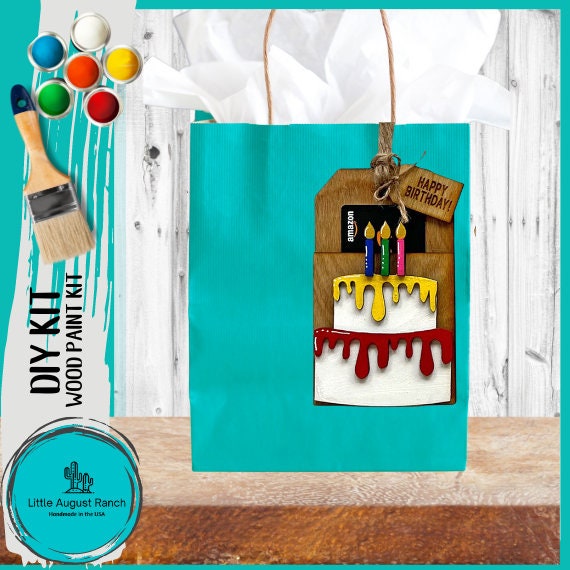 Birthday Cake Gift Card/Money Holder - DIY Paint and Decorate Yourself Craft