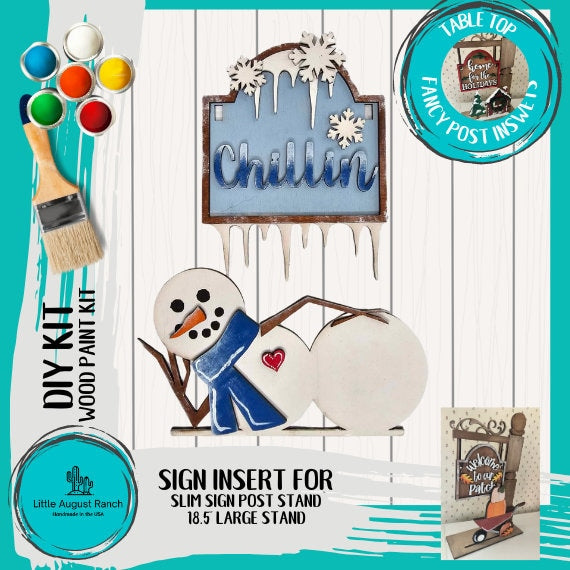 Table Top Fancy Post Add-On - SHELFie Box Exclusive - Winter Snowman