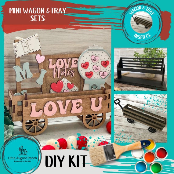 Love Notes DIY Mini Tray Sets - Wood Blanks for Crafting and Painting