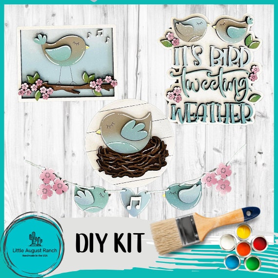 Spring Bird Tiered Tray DIY Kit - Quick and Easy Tiered Tray Bundle