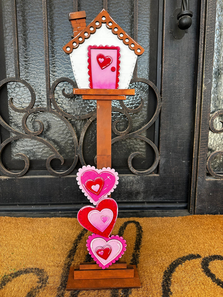 Porch Sized Heart Stack Interchangeable Add on set for our Birdhouse Base- Wood Blanks for Painting and Crafting