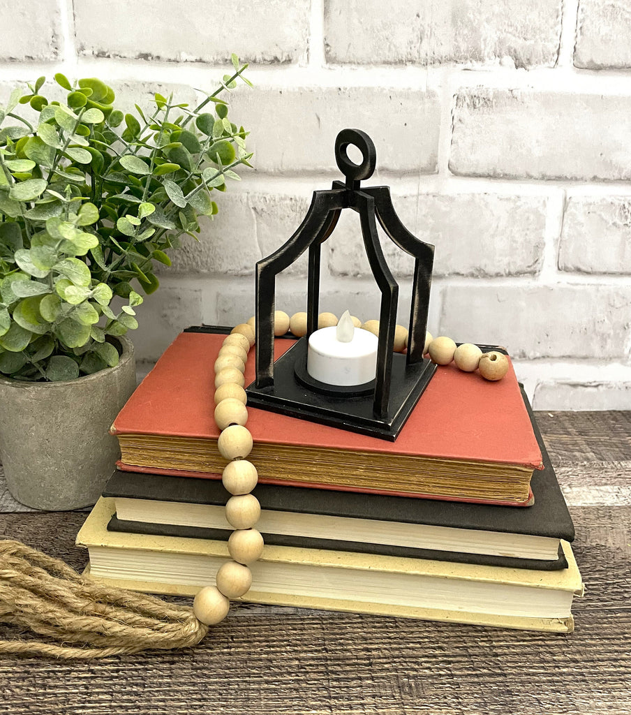 Mini Lanterns, Rustic Farmhouse Lantern - Decor for Shelf