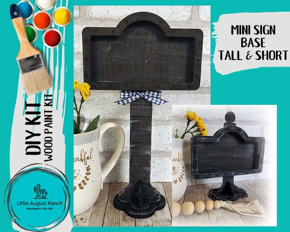 DIY Interchangeable Sign Tiered Tray Decor Companion - Wood Blanks to Paint and Craft