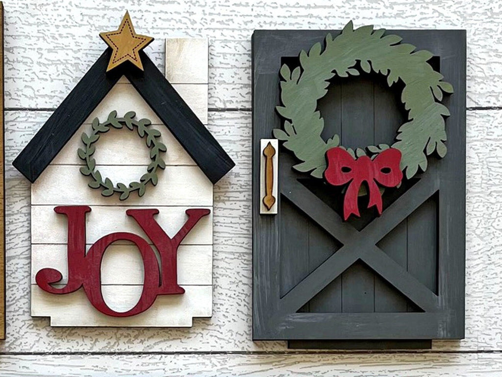 Christmas Insert for our Bench Interchangeable Shelf Pieces , Decor for Shelf - Wood Blanks for Crafting and Painting