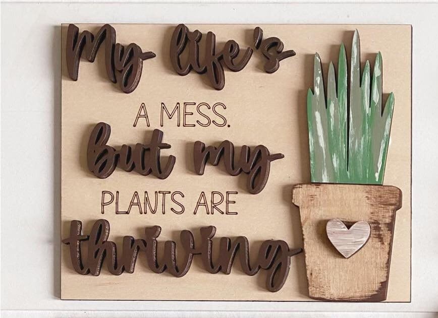 Plant Life Tiered Tray Decor Bundle DIY -Wood Blanks to Paint and Craft