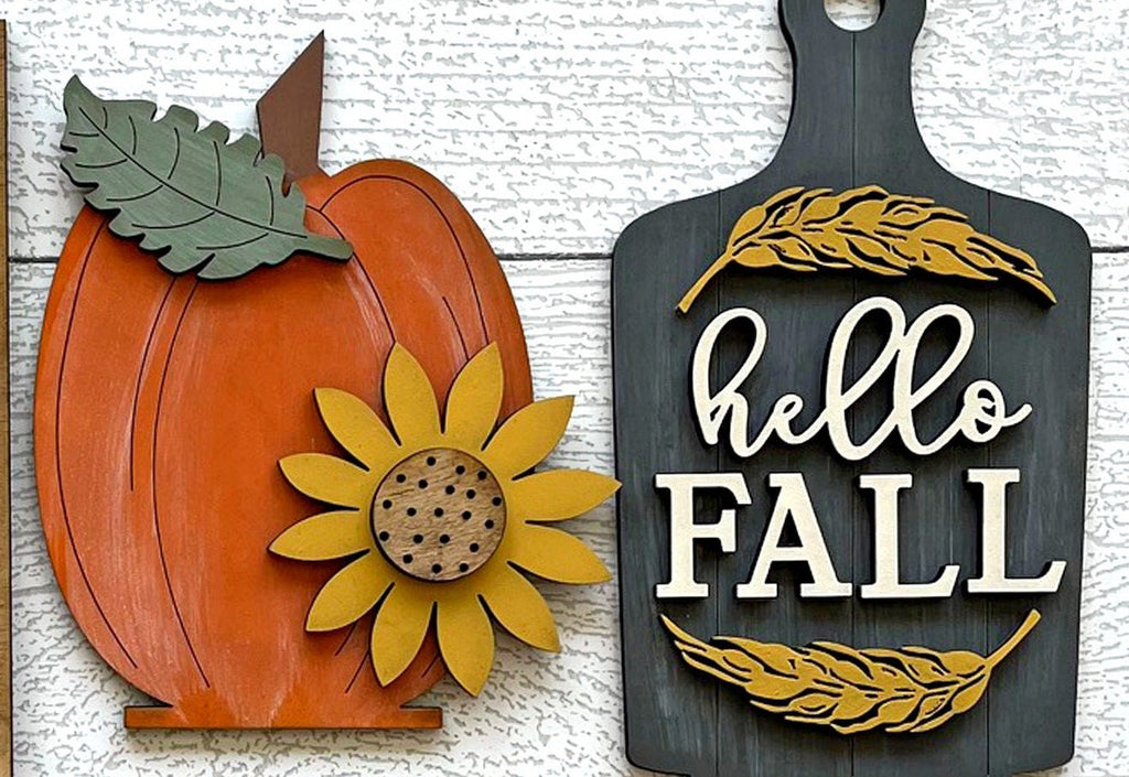 Fall Insert for our Bench Interchangeable Shelf Pieces , Decor for Shelf - Wood Blanks for Crafting and Painting