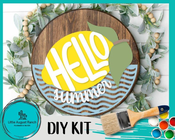 Lemon Welcome Summer Door Hanger DIY Kit - Paint Kit Wall Hanging