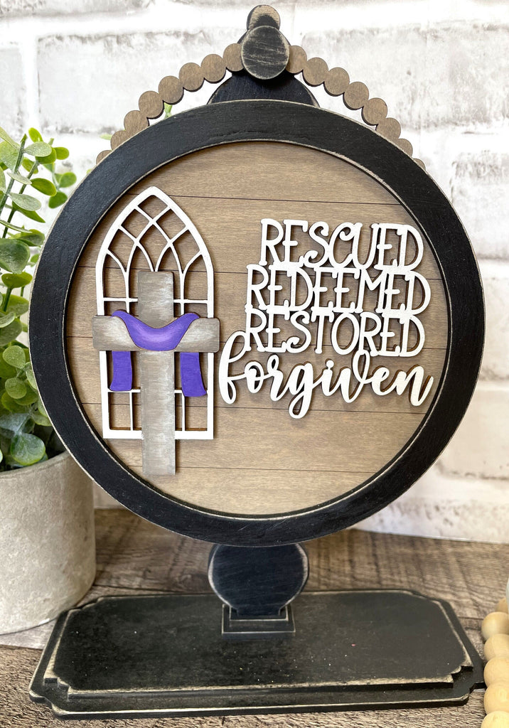 Easter Insert for Tabletop Round Sign Holder - Wood Blanks for Painting and Crafting