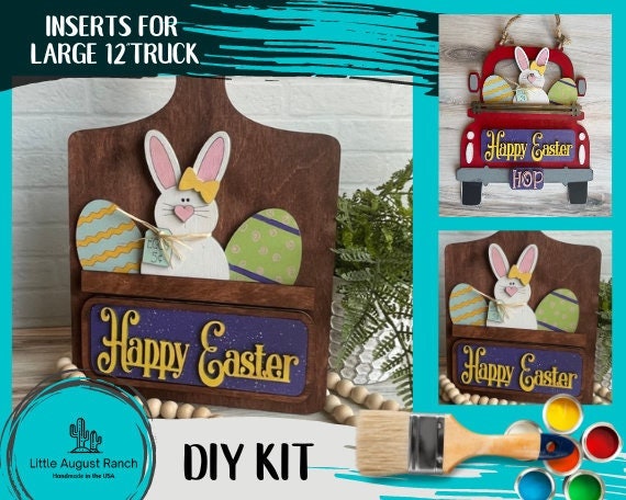 Easter Bunny Insert for Large Interchangeable Truck and Breadboard- Hanging or Self Standing Truck for Interchangeable Pieces