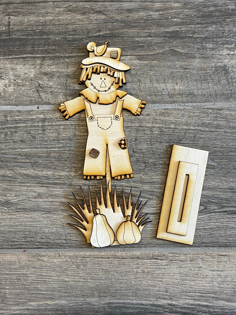 Fall Tiered Tray Decor Bundle DIY Scarecrow -Build a Family Kit