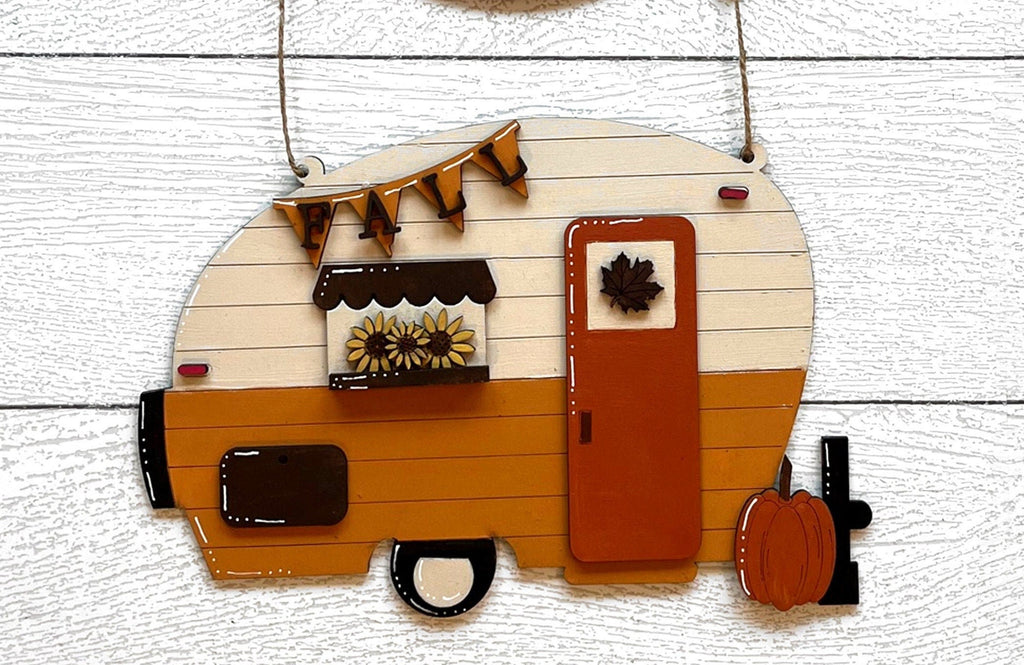 Fall Camper Hanger - DIY Wood Blanks for Painting and Crafting