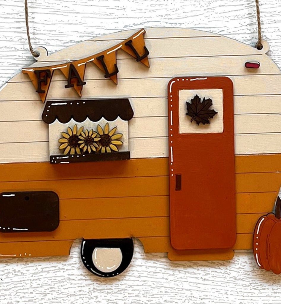 Fall Camper Hanger - DIY Wood Blanks for Painting and Crafting