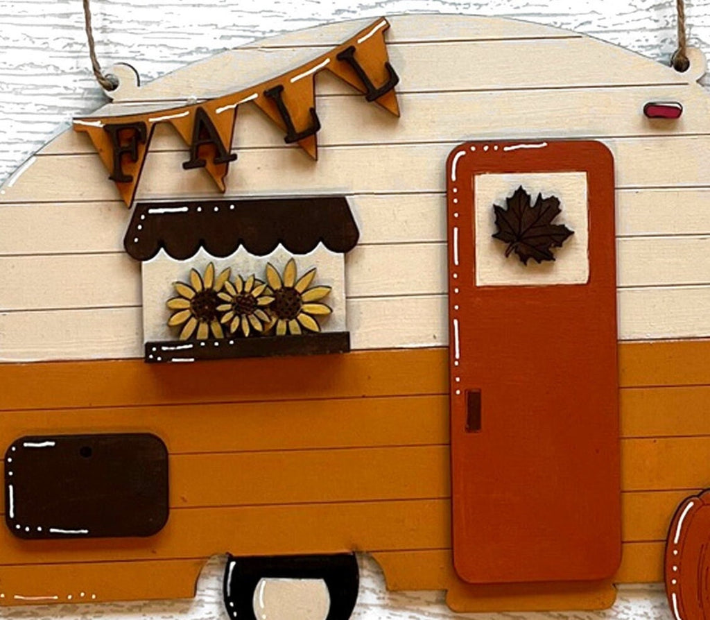 Fall Camper Hanger - DIY Wood Blanks for Painting and Crafting