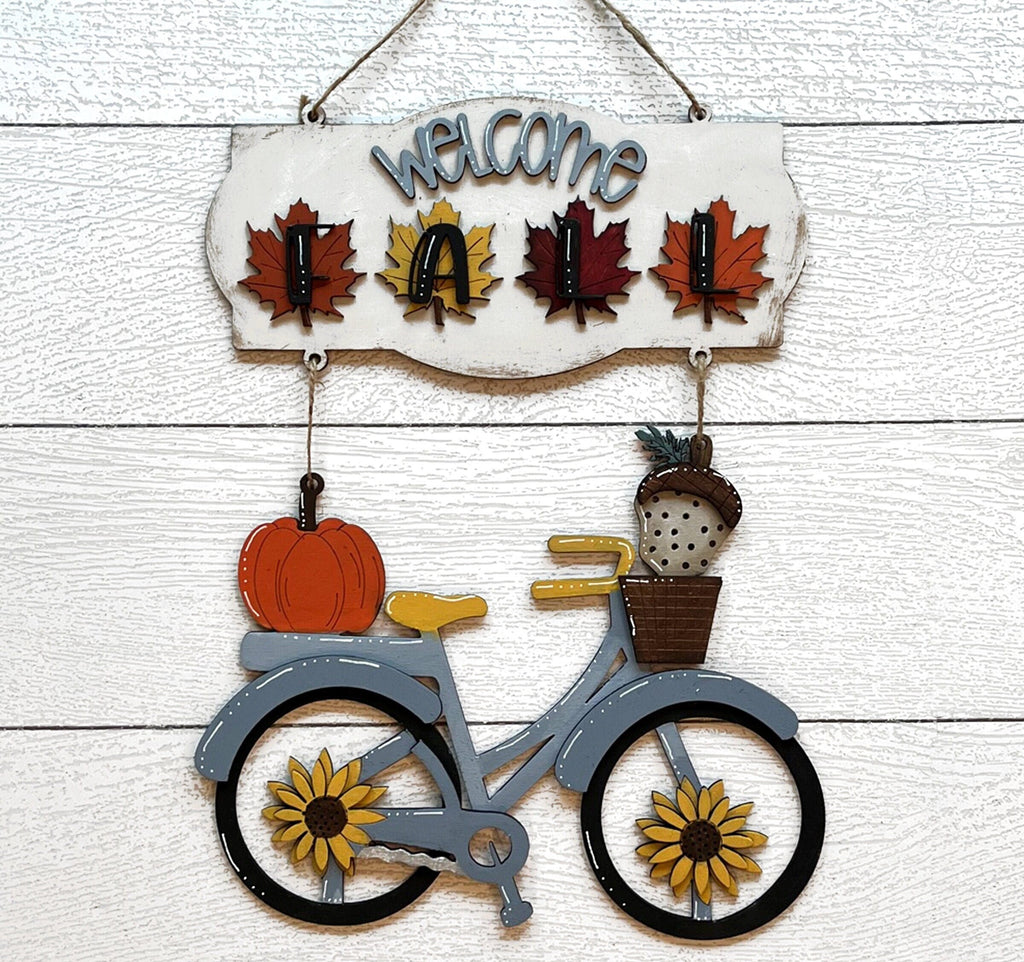 Fall Bicycle Hanger - DIY Wood Blanks for Painting and Crafting