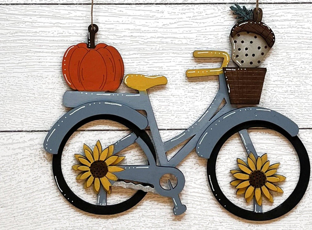 Fall Bicycle Hanger - DIY Wood Blanks for Painting and Crafting