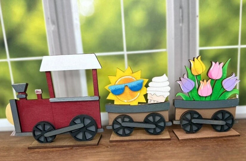 Train Cars for MINI Basket Decor - Wood Blanks for Crafting and Painting