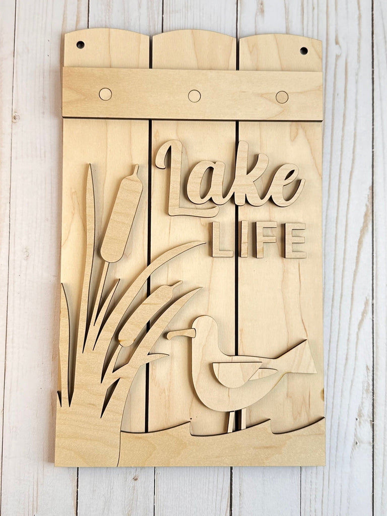 Lake Life Door Hanger DIY Kit - Beach, Cabin, River Life