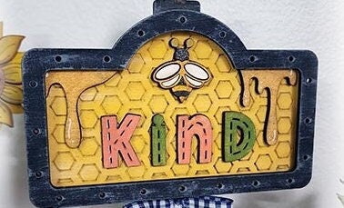 DIY Bee Kind Interchangeable Sign - Drop in Frame