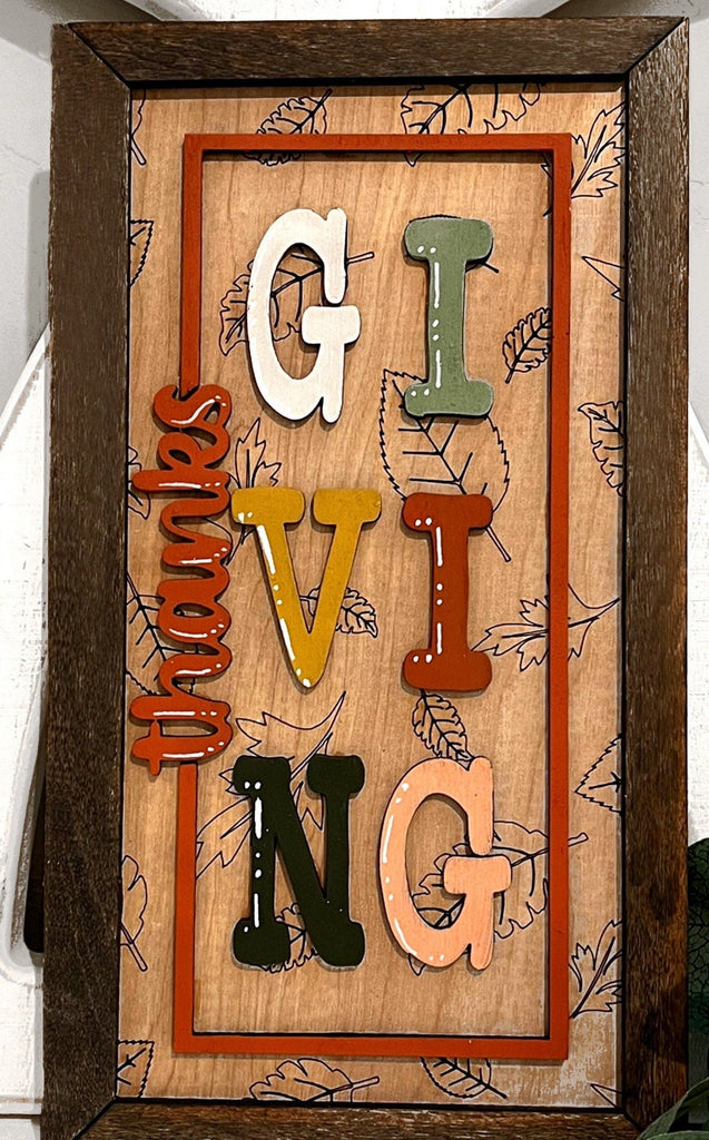 Friends Giving Framed Sign - DIY Wood Blank Paint and Craft Kit