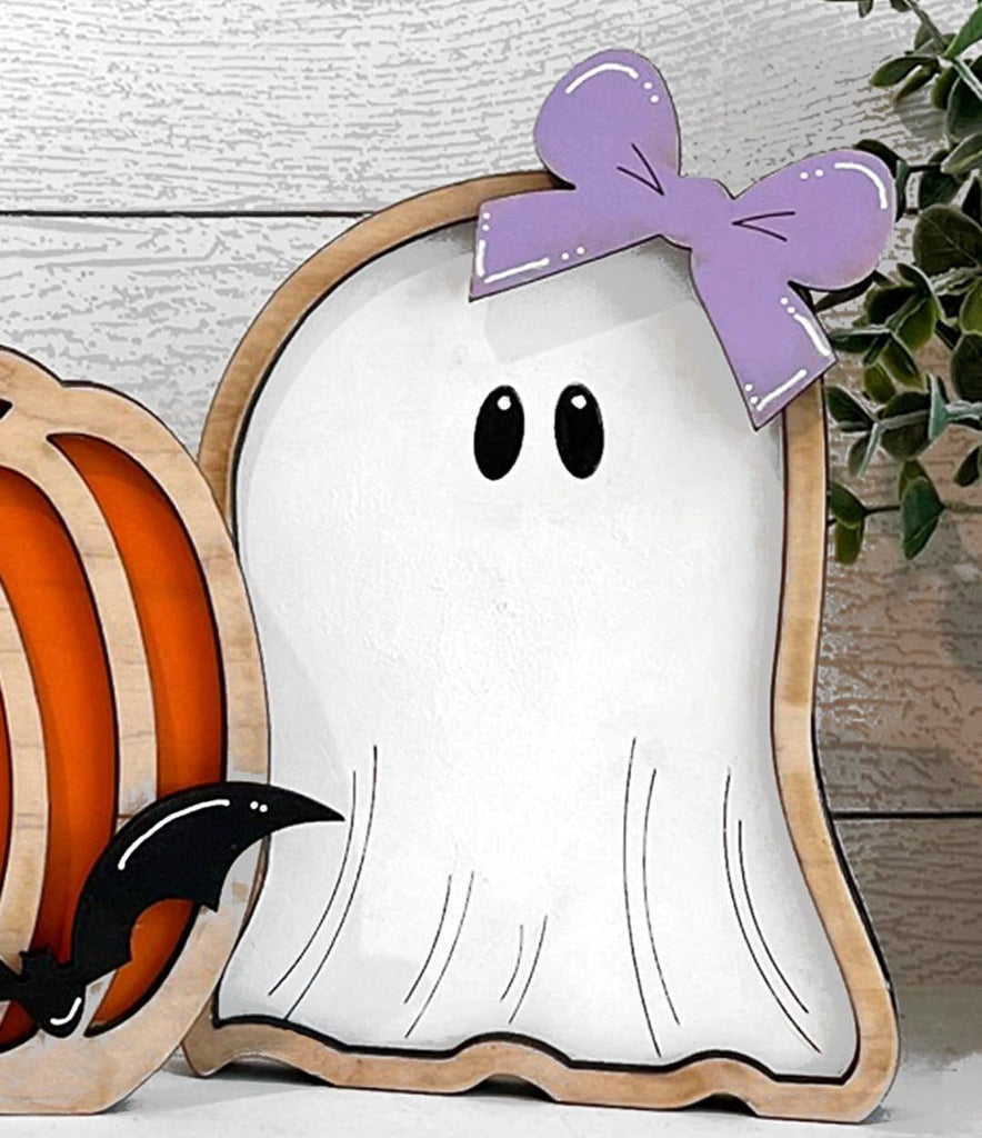 Halloween BOO Word Shelf Sitter - DIY Wood Blank Paint and Craft Kit