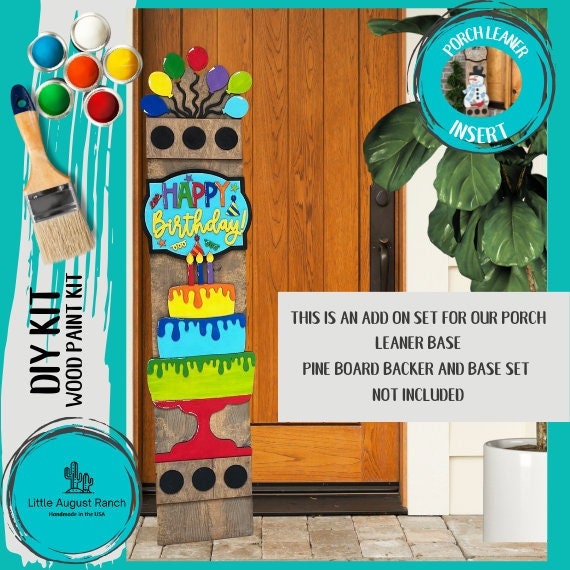 Birthday On Kit for Porch Leaner Toppers DIY Kit - Wood Blanks for Painting and Crafting