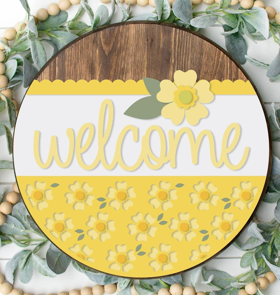 Buttercup Welcome Door Hanger DIY Kit - Paint Kit Wall Hanging