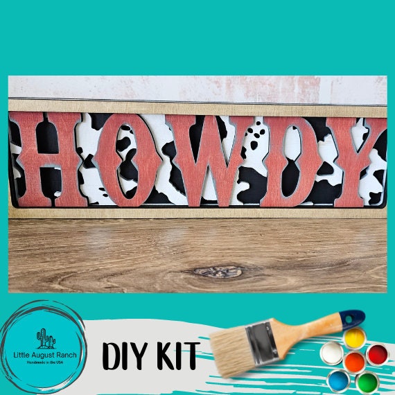 Chunky Howdy Shelf Sitter Sign - Wood Blanks to Paint and Craft