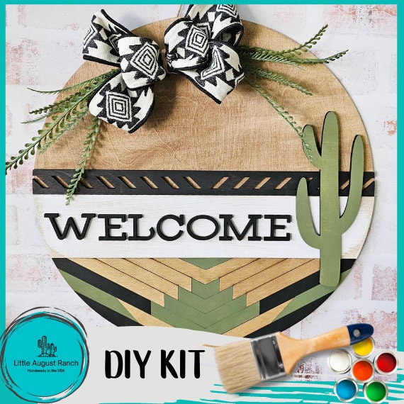 Cactus Boho Welcome Hanger - Wood Blanks to Paint and Craft