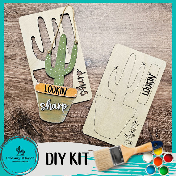 Kids Craft Boho Cactus Hanger - Wood Blanks to Paint and Craft