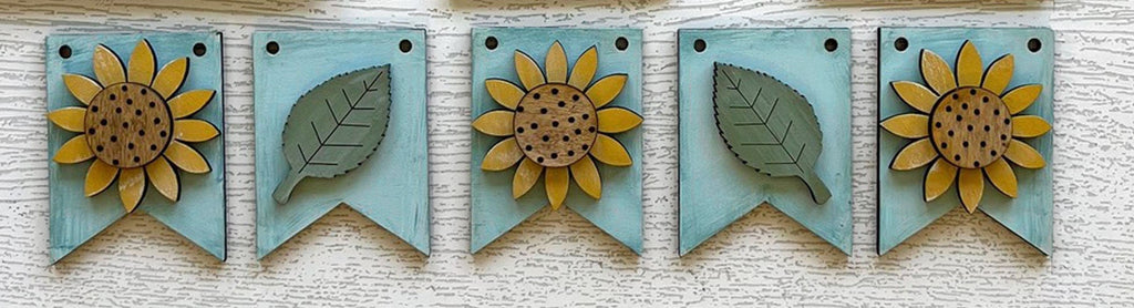 Sunflower Insert for our Bench Interchangeable Shelf Pieces , Decor for Shelf - Wood Blanks for Crafting and Painting