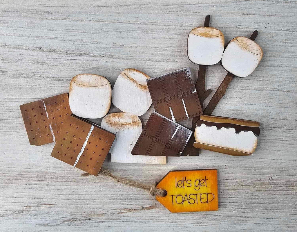 DIY S&#39;More Insert for Interchangeable Basket Decor - Wood Blank for Painting