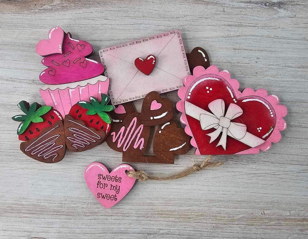 DIY Valentine&#39;s Chocolate for Interchangeable Basket Decor - Wood Blank for Painting