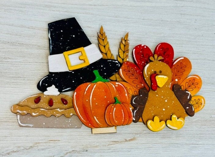 DIY Thanksgiving Turkey Insert for Interchangeable Basket Decor - Wood Blank for Painting