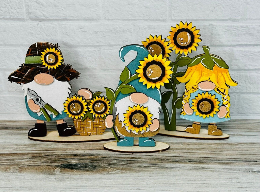 Sunflower Gnome Crew - Wood DIY Paint Kit