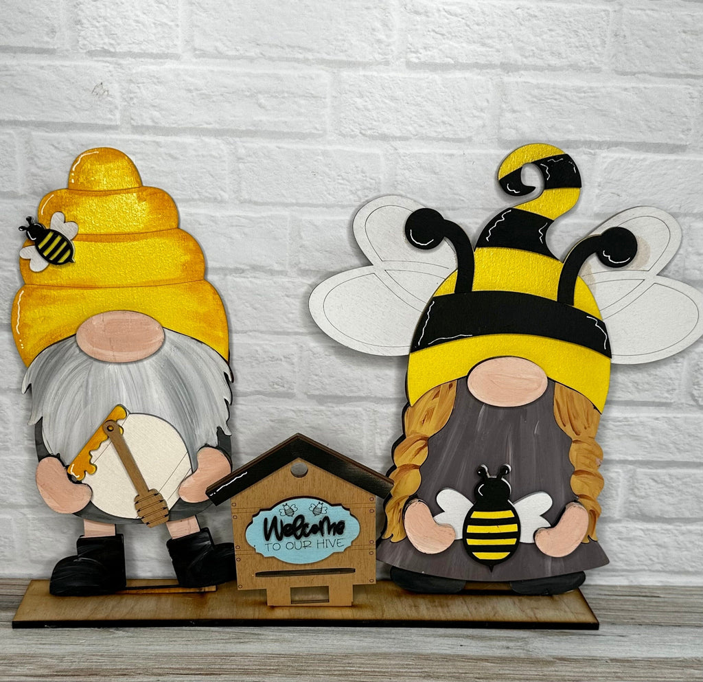 Honey Bee Freestanding Wood Gnome Outfits- Interchangeable Gnomes