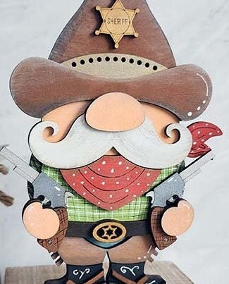 Wild West Cowboy Sheriff DIY - Western Gnome DIY Paint Kit