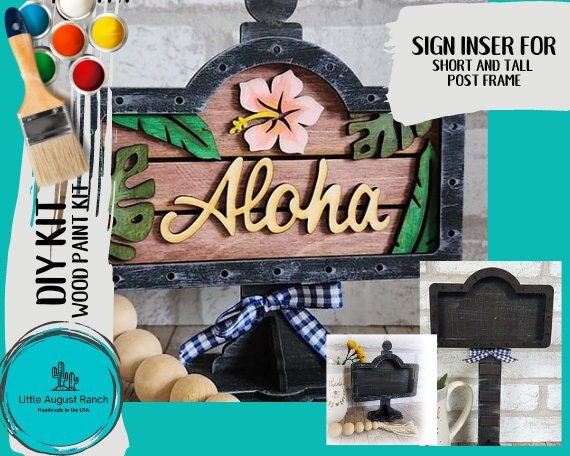 DIY Beach Interchangeable Sign - Drop in Frame