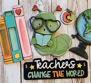 School Teacher DIY Wood Kit - Inserts for Interchangeable Pieces