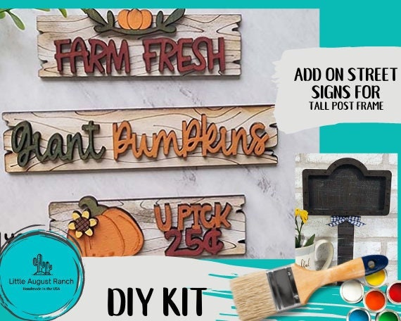 Giant Pumpkin DIY Wood Sign - Add on Street Signs