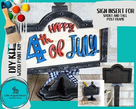 Happy 4th of July DIY Interchangeable Sign - Drop in Frame